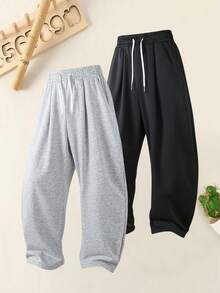 1 chiếc quần dài ống đứng nam, kiểu dáng thường ngày, có dây rút ở eo và túi bên hông, phù hợp cho các hoạt động giải trí, cắm trại, công sở, tiệc tùng và các dịp khác. - Màu Xám nhạt - Xem 8