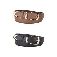 女士可调节合金扣PU皮腰带，百搭简约时尚，适合休闲、办公、通勤等场合，可搭配牛仔裤、裙子，四季皆宜——是圣诞节、情人节、生日、周年纪念日的完美礼物。 - 彩色 - 查看 6