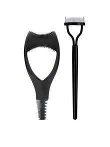 2pcs Eyelash Curler Accessories, Stainless Steel Eyelash Comb, Multi-Functional Eye Makeup Tools, Eyelash Brush, Eyelash Separator, Covered Eyelash Comb, Professional Eyelash Grooming Tools, Remove Eyelash Clumps, Fan-Shaped Eyelash Grooming Tool, Suitable For Eye Makeup, Eyelash Extension, Eyelash Gel, Curved Design Eyelash Extension Tool, Women Eyelash Makeup Set, Non-Irritating Eyelash Applicator, Create Perfect Lashes, Compact And Convenient Outdoor Travel Makeup Tools - Multicolor - View 10
