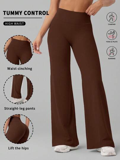 YZMJAFU Leggings largos de unicolor para mujer, diseño de cintura alta, suaves y cómodos, adelgazantes, adecuados para correr, fitness, yoga y diversos deportes