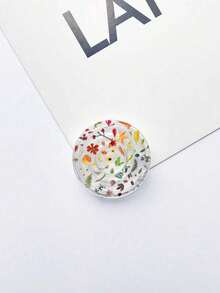 Soporte universal plegable y transparente para teléfono celular, soporte de mano, soporte de escritorio telescópico, transparente puro, azul transparente, rosa transparente, verde transparente, marrón transparente, floral compatible con iPhone, teléfono Android, regalo - Multicolor - Ver 10