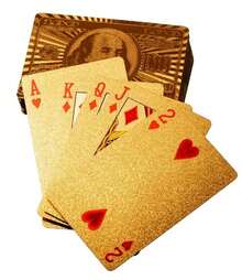 1 Deck Gold Dollar Gold Foil Game Cards - Add Creativity To Magic Tricks, Perfect For Family & Friends Game Nights | Perfect Self-Use & Gift Option - 金色 - 查看 4