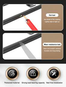 No Drilling Stainless Steel Towel Bar, Single/Double Towel Rack, Wall Mounted Towel Holder - Multicolor - View 3