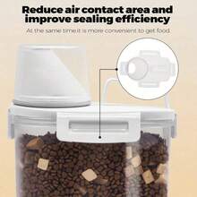 4Pcs Sealed Food Storage Container With Lid - Moisture And Leak Proof For Cereals, Nuts, Flour, Rice - Portable Kitchen Organizer - trắng - Xem 2