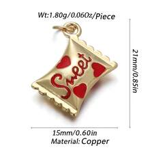 1pc Copper Creative New Fashion Red Heart Pendant, Valentine's Day Jewelry Accessory - Multicolor - View 20