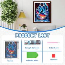 EMIEAUFG Wolf Diamond Art Kits For Adults, Wolf Paw Snow Scenery Diamond Painting Kit For  And Beginners, 5D Round Full Drill Craft, Home Wall Decor 12\ X 16\ - SR79 - 查看 5
