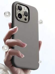 New Luxury Shock-Absorbing Soft Case, Beige, Compatible With IPhone 17/16/15 Pro/14 Plus/13/12/11/17 Pro Max/Air, Anti-Fall Smooth, Anti-Shock Design, Fashion Minimalist, Skin-Friendly Material. - Navy Blue - View 3