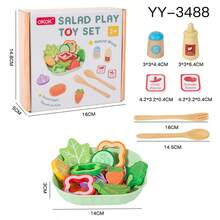 Kids Realistic DIY Salad Toy Set, Food Recognition DIY Ingredient Matching Salad, Suitable For Boys And Girls Pretend Play Game Toy Set, Children's Christmas Gift And Birthday Gift - Multicolor - View 3