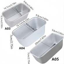 5件套可重复使用铝制烘焙模具，提拉米苏蛋糕模具，耐热，易于清洗和脱模。适用于制作蛋糕底、吐司、提拉米苏、水果蛋糕、芝士慕斯等。是日常家庭聚会、烘焙店和节假日的理想之选。尤其适合新年、情人节和圣诞节庆祝活动。 - 彩色 - 查看 12