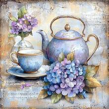 Dlylust Hydrangea Diamond Art Painting Kits For Adults - Full Drill Diamond Dots Paintings For Beginners, Round 5D Paint With Diamonds Pictures Gem Art Painting Kits DIY Crafts Kits 12x16inch - Hoa cẩm tú cầu - Xem 1