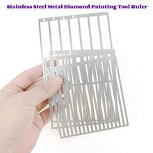 Stainless Steel Diamond Art Ruler, 1 Row Round Beads Alignment Tool Ruler For Diamonds Painting,Precise Drill Straightening Tool For Dot Drill DIY Crafts (Round Diamond-Medium Size, 1 Row) - 中型圓形鑽石 - 查看 6
