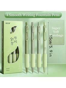 Press The Fountain Pen, European Bag, Soft Grip Pen, Plastic Colored Pen, Interchangeable Ink Bag Pen For Daily Writing, Perfect Gift For Friends - Multicolor - View 2