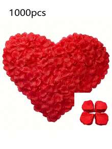 1000 Artificial Petals, Realistic Rose Petals, Fake Roses For Engagements, Proposals, And Valentine's Day, Bar Celebration Decoration Props, Realistic Flowers, Wedding Supplies, Wedding And Bridal Room Decoration Petals, Wedding And Valentine's Day, Mother's Day Decorations, Romantic Proposal Backgrounds, Photography Backdrops, Perfect For Weddings, Anniversaries, And Special Occasions To Create Surprise Props - Multicolor - View 13