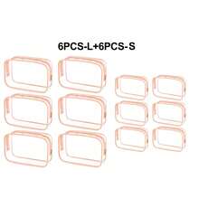 12 túi đựng mỹ phẩm trong suốt bằng PVC có khóa kéo - Túi đựng đồ dùng vệ sinh cá nhân chất lượng cao, lý tưởng cho du lịch, phòng tắm và các vật dụng cần thiết khi đi nghỉ mát (Cỡ trung bình, trong suốt), phụ kiện phòng tắm, túi đựng, túi trang điểm, đồ dùng du lịch thiết yếu - Hồng - Xem 20