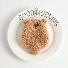 2件套可爱小熊毛绒卡通零钱包，迷你耳机盒，零钱包，口红收纳袋 - 彩色 - 查看 7