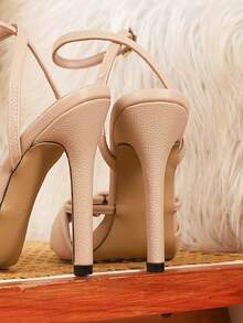 Giày cao gót cỡ lớn, sandal cao gót nhọn gợi cảm dành cho nữ, hoàn hảo cho những dịp thường ngày, tiệc tùng và mua sắm. - Màu be - Xem 8