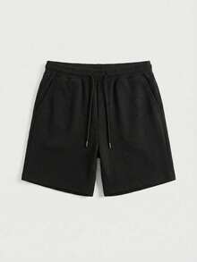 Krometka Set di maglietta a maniche corte e pantaloncini in tessuto a nido d'ape di colore unito casual da uomo, per primavera/estate - Bianco - Visualizzare 6