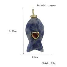 1pc Copper Fashion Natural Agate Turquoise Luxury Charm Pendant, DIY Bracelet Necklace Bag Phone Chain Accessory, Handmade Versatile Decoration - Multicolor - View 4