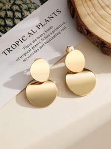 Yanxyad Clip On Earrings For Women Statement Clip On Earrings, Gold Plated Large Geometric Clip Earrings Square Rectangle Round Clip Dangle Earrings Non Pierced Earrings Set - Gold - View 13