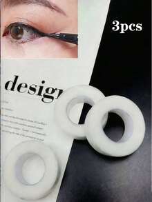 3 Rolls Eye Shadow Protective Tape Stickers, Makeup Tools For Eye Shadow, Double Eyelid Tape, Natural Eyeliner Tape, Eyelash Extension Isolation Tape, Eyeliner Isolation Tape, Eye Shadow Isolation Stickers, Makeup Essentials, Microblading & Nail Art Isolation Tape, Household Use - Clear - View 2