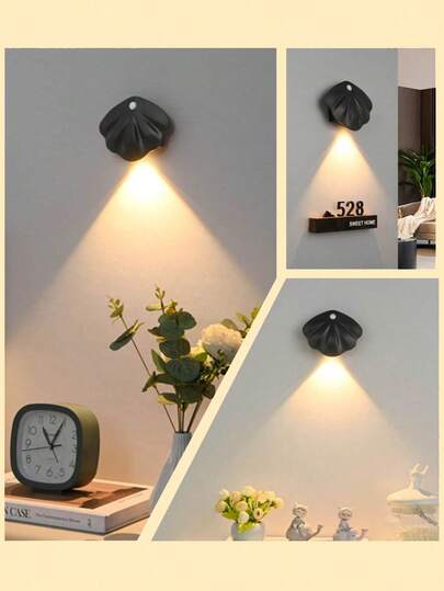 1pc Smart LED Rechargeable Motion Sensor Night Light, Wireless Magnetic Indoor Wall Lamp, Doorway Light