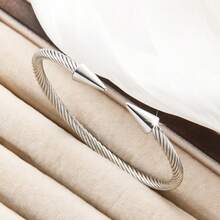 1 chiếc vòng tay nữ bằng thép không gỉ mạ vàng 18K, phối màu vàng và bạc - Thiết kế xoắn ốc có thể xếp chồng lên nhau, phù hợp cho cả ngày thường và những dịp đặc biệt, là lựa chọn quà tặng hoàn hảo cho nam, nữ và gia đình/bạn bè. - vòng tay dây thừng - Xem 26