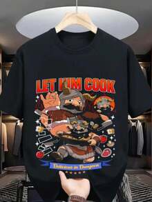 Senshi-Shirt Senshi Food Delicious In Dungeon Anime Japanese Shirt - 黑色 - 查看 2