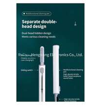 1-2-3 Multi-Functional Cleaning Pen With Soft Brush And Flocked Sponge, Suitable For Bluetooth Earphone Case Cleaning Tool - Multicolor - View 6