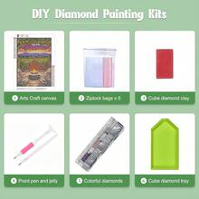 GHHKUD Diamond Painting Kits Vineyard At Sunset For Adults, DIY 5D Diamond Painting, Full Drill Summer Landscape Diamond Art Kits Art Pictures For Relaxation Gifts Home Wall Decor 30x40cm - 葡萄園 - 查看 7