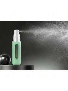 Bottom Refillable Perfume Bottle Refillable Spray Makeup Bottle Portable Perfume Elastic Lacquer Bottle - 5ml; Hồng nhạt; Nhôm - Xem 1