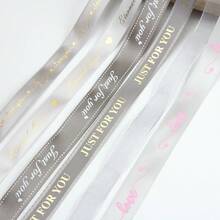 6 pièces Ruban en forme de cœur avec feuille d'or, nœuds de ruban satin pour la Saint-Valentin, le mariage, la fête des mères, l'anniversaire, la décoration, l'emballage de fleurs, la couture DIY - Multicolore - Voir 10