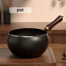 1pc Cast Iron Pot With Lid - Handmade Traditional Design, Wide Belly And Non Stick Mirror Surface, Splash Proof, Rust Proof Heavy-Duty Structure, Uniform Heat Distribution - Suitable For Gas Stoves, Durable Kitchen Utensils, Stove Protectors, Durable Kitchen Utensils - Multicolor - View 1