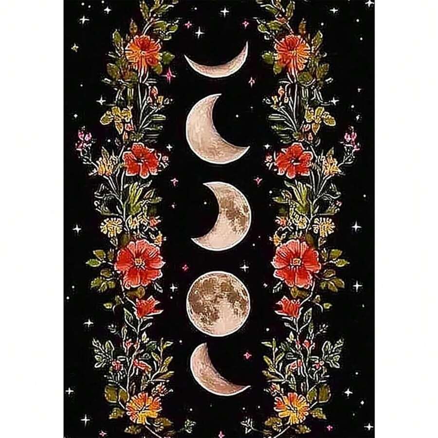 GHHKUD Diamond Painting Kits Moon For Adults, DIY 5D Flowers Diamond Painting, Full Drill Fantacy Moon Diamond Art Kits Art Pictures For Relaxation Gifts Home Wall Decor 30x40cm - Moon - 查看 1