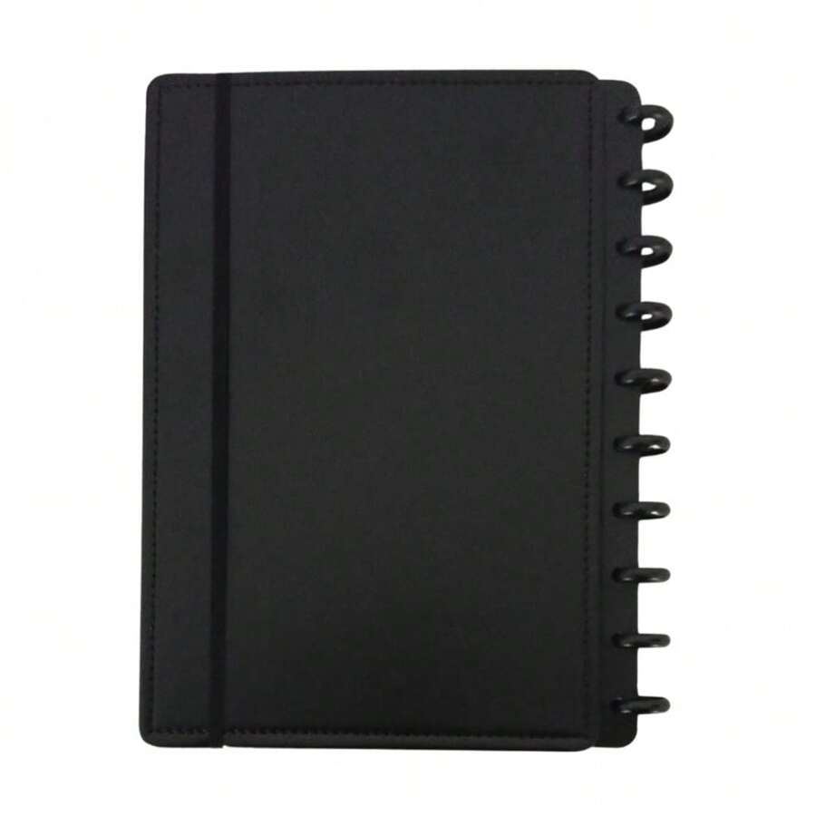 Smart Notebook A4 Black Planner Diary Detachable Refill Removable Discs Study Cover - 黑色 - 查看 1