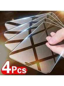 BOLLYMORE 4片装高清透明屏幕保护膜，兼容 16 Pro Max/16 Pro/16/15 Pro Max/15 Pro及更早机型（11-14系列） - 兼容手机壳，全覆盖设计，9H防刮玻璃，日常保护/多用途