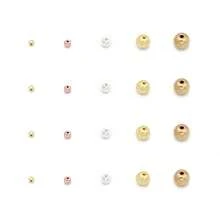 30/50/100/200/300颗水镀圆形切割珠子，钻孔刻面珠子，手工DIY首饰制作材料，手工串珠，赤铁矿，项链散珠 - diy - 查看 5