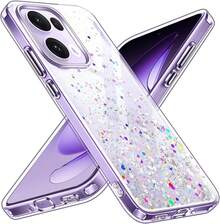 Funda para Reno 12 F para Reno 12 FS Funda,Suave Antiarañazos,Concha de Purpurina Transparente - OPPO Reno 13 Pro 5G - Ver 12