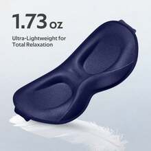 Sleep Mask For Men Women - 100 Blackout Eye Masks For Sleep - 3D Soft Sleeping Mask For Side Sleepers - Zero Pressure Lash Extensions Eye Cover Shade For Airplane Travel Essentials Blue - Màu xanh lam - Xem 6