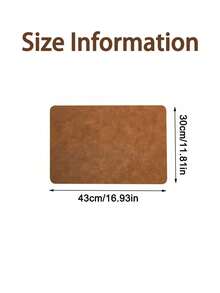 Bộ 1/4 tấm lót bàn bằng da PU màu nâu, có thể đảo mặt, dùng được cả hai mặt, chống thấm nước, chịu nhiệt, chống trơn trượt, có thể giặt và lau chùi, thích hợp cho bàn ăn nhà bếp, tiệc cưới, trang trí nhà cửa. - Nhiều màu - Xem 4