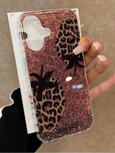 Premium IMD Glitter Gradient Glansigt Leopardmönster Jordgubbsmålat Stötsäkert Telefonskyddsskal Kompatibelt med 17pro/17Air/17/17promax 16/11/16pro/16plus/16promax/16e/15Promax/13/14/12/XS/XR/7G/8P, Premium Glitter Gradient Skyddsskal Kompatibelt med 15 Promax, Nytt 14 Stötsäkert 13 Man Hona 12/11 Ultratunt Matt 14 Promax/11/14/13/ Premium Plus Minimalistiskt 15 Mjukt Silikon Stötsäkert Telefonskyddsskal
