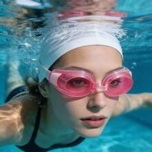 1副专业防雾泳镜，男女通用，高清防紫外线，防水，防漏，时尚设计，解决游泳时视线模糊、漏水和压痕等问题 - 三色水下防霧泳鏡 - 查看 9