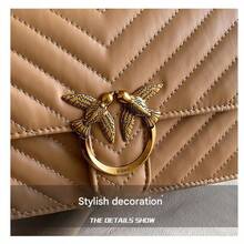 PK – Women's Chain Bag "Swallow Bag": High-Quality, Fashionable And Versatile Shoulder/Crossbody Bag, Small, Square Bag With Embroidery For Women. - 黑色 - 查看 4