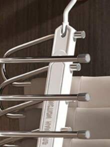 1pc Black/White Foldable Multi-Layer Scarf, Tie, Pants Organizer Rack - Multicolor - View 4