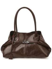 BAILEE Ein stilvoller, lässiger, einfarbiger PU-Handtaschen mit einem einzigartigen halb gefalteten Schnallenentwurf. Er bietet ausreichend Platz zum Verstauen von Gegenständen wie Telefonen und Lippenstiften. Er kann in der Hand getragen oder über eine Schulter gehängt werden. Er ist perfekt für den täglichen Weg zur Arbeit, Reisen, Modekleidung und als Geschenk für Freunde und Freundinnen. - Verschiedenfarbig - Übersicht 17