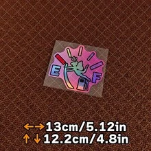 1pc Pink Funny Butterfly Angel Fuel Tank Cap Sticker - Laser Holographic Material, JDM - 1pcs - View 2