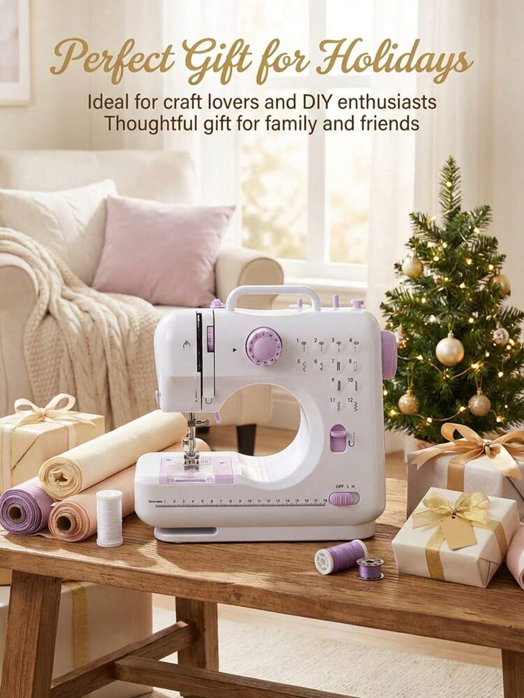 这款专业级便携式电动缝纫机拥有12种强大的缝纫功能、可调节速度和包缝功能。其轻巧紧凑的设计使其成为初学者、业余爱好者、DIY手工达人和缝纫维修人员的理想选择，也是情人节的完美礼物。 - 日規A型插(100V) - 查看 10