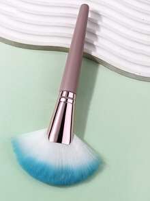 1pc Extra Large Fan-Shaped Powder Brush, Soft Hair Makeup Brush For Setting Powder, Makeup Tool - Multicolor - View 3