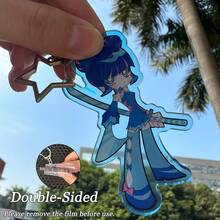 Panty And Stocking Keychain, PASWG, Anime, Panty & Stocking With Garterbelt, P&S, Acrylic Flat Anime Cartoon Keychain, Bag Charm, Water Bottle Pendant, Earphone Pendant Cute Keychain, Birthday Gift, Christmas Gift, Party Favor - Multicolor - View 9