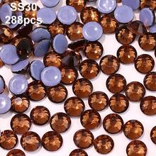 SS6 2mm-SS12 3mm，1440颗/包；SS16 4mm，720颗/包；SS20 4.8mm，360颗/包；SS30 6.4mm，288颗/包；圆形平底玻璃水晶水钻，多色水晶宝石，DMC热熔珠，适用于DIY美甲、服装、包包、鞋子、工艺品、闪亮美甲贴纸装饰