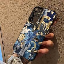 Funda para teléfono Celestial Hands Moon Stars compatible con  17,  16 Pro Max,  15 Pro Max,  13 y  12 Resistente al agua, a caídas y arañazos Una gran opción para familiares, amigos, amantes, novios/novias y regalos de San Valentín. - Negro - Ver 5